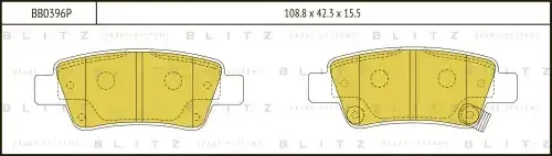 Тормозные колодки BLITZ BB0396P