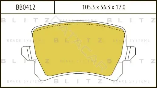 Тормозные колодки BLITZ BB0412