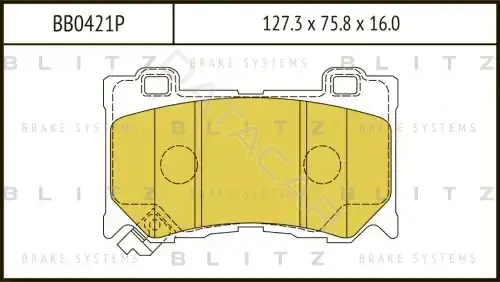 Тормозные колодки BLITZ BB0421P