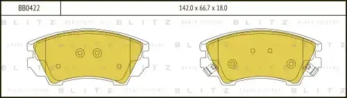Тормозные колодки BLITZ BB0422