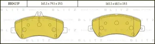 Тормозные колодки BLITZ BB0423P