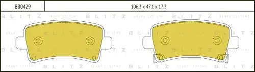Тормозные колодки BLITZ BB0429