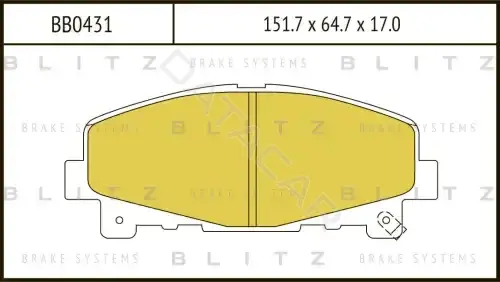 Тормозные колодки BLITZ BB0431