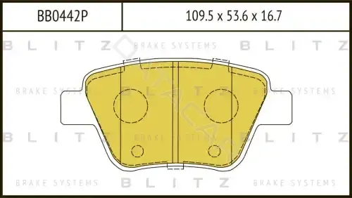 Тормозные колодки BLITZ BB0442P