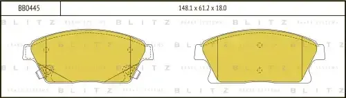 Тормозные колодки BLITZ BB0445