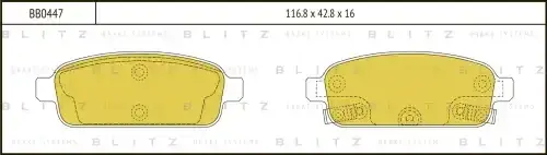 Тормозные колодки BLITZ BB0447