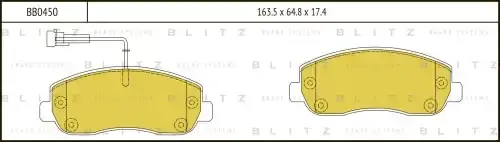 Тормозные колодки BLITZ BB0450