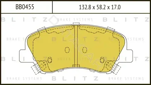 Тормозные колодки BLITZ BB0455