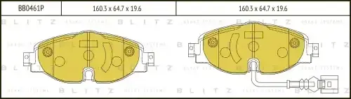 Тормозные колодки BLITZ BB0461P