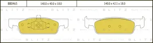 Тормозные колодки BLITZ BB0465