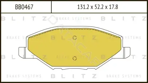 Тормозные колодки BLITZ BB0467