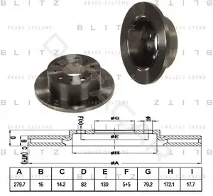 Тормозные диски BLITZ BS0175