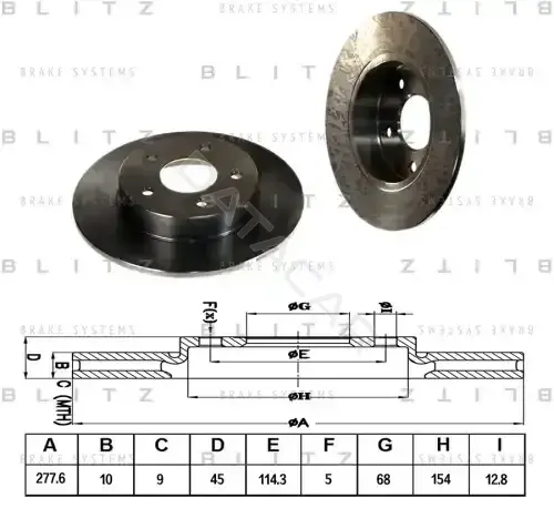 Тормозные диски BLITZ BS0176