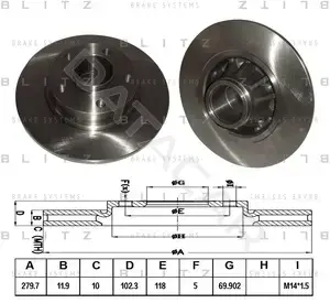 Тормозные диски BLITZ BS0195