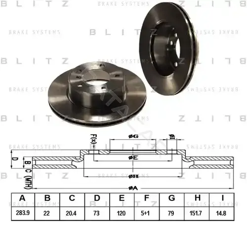 Тормозные диски BLITZ BS0213