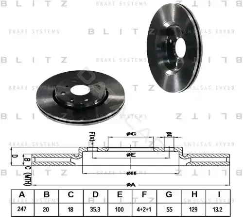 Тормозные диски BLITZ BS0219