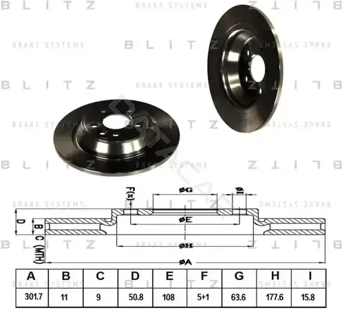Тормозные диски BLITZ BS0224