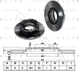 Тормозные диски BLITZ BS0261