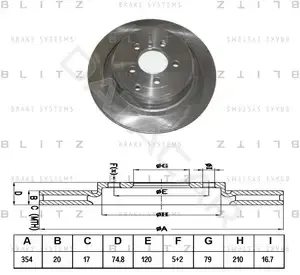 Тормозные диски BLITZ BS0285