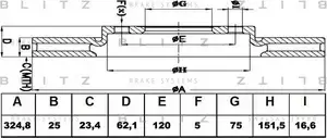 Тормозные диски BLITZ BS0391