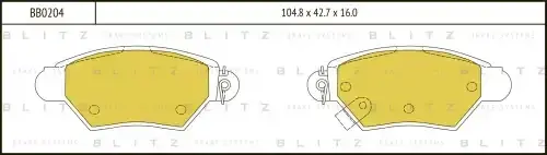 Тормозные колодки BLITZ BB0204