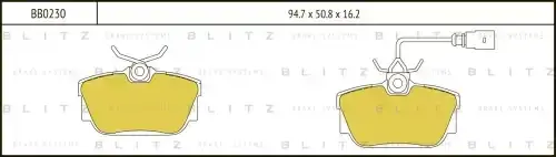 Тормозные колодки BLITZ BB0230