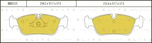 Тормозные колодки BLITZ BB0153