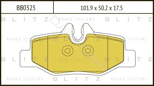 Тормозные колодки BLITZ BB0325