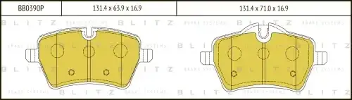 Тормозные колодки BLITZ BB0390P