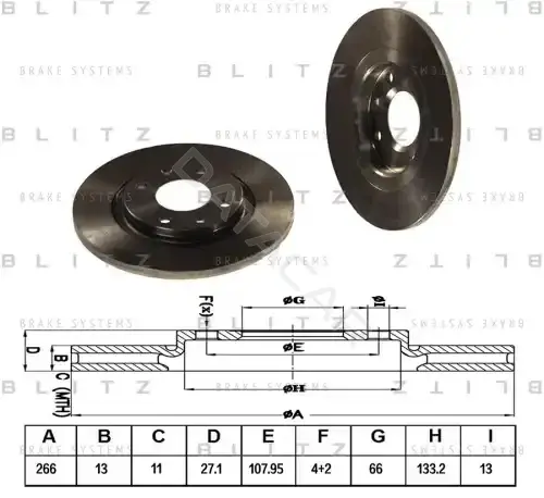 Тормозные диски BLITZ BS0150
