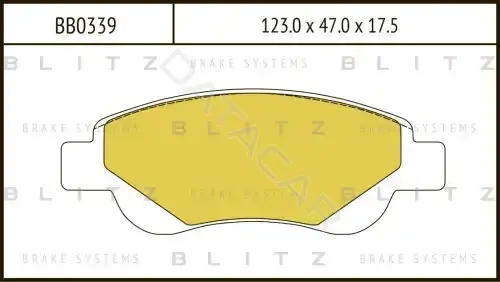 Тормозные колодки BLITZ BB0339