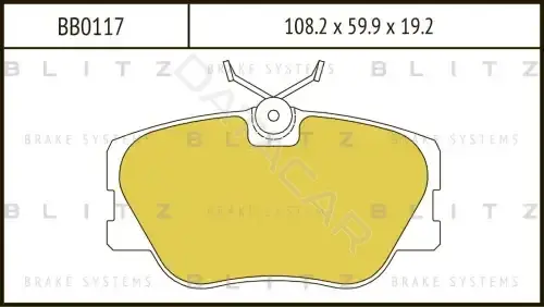 Тормозные колодки BLITZ BB0117