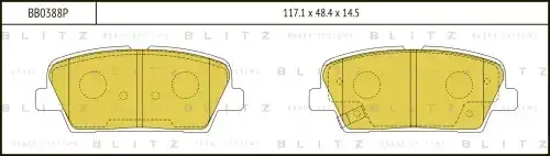 Тормозные колодки BLITZ BB0388P