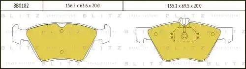 Тормозные колодки BLITZ BB0182
