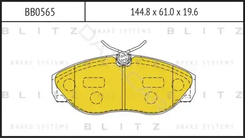 Тормозные колодки BLITZ BB0565