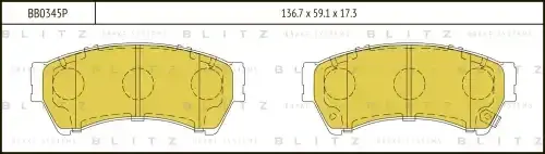 Тормозные колодки BLITZ BB0345P