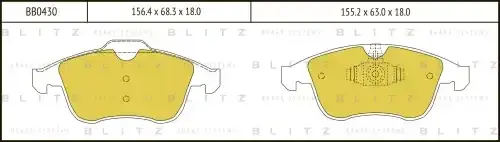 Тормозные колодки BLITZ BB0430