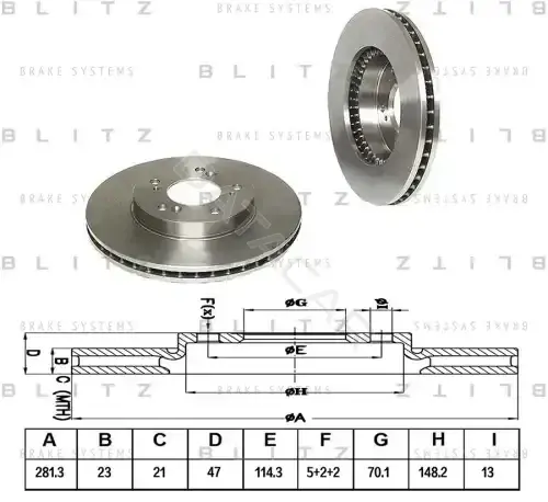 Тормозные диски BLITZ BS0140