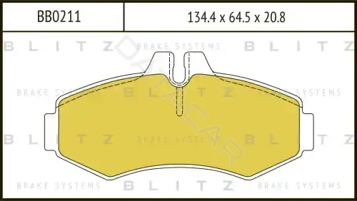 Тормозные колодки BLITZ BB0211
