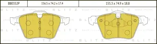 Тормозные колодки BLITZ BB0352P