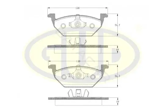 Тормозные колодки GUD GBP063300