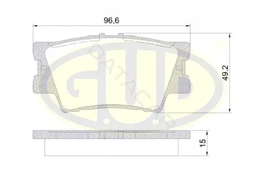Тормозные колодки GUD GBP123100