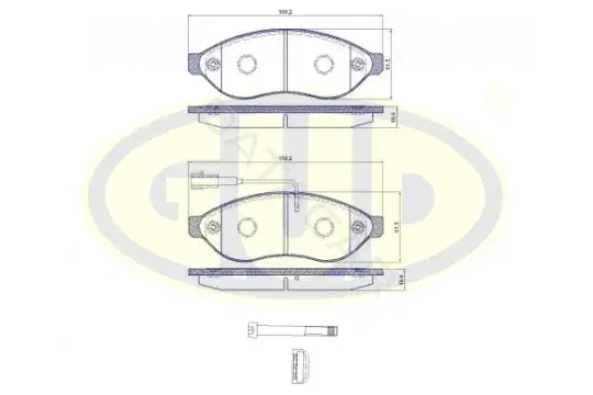 Тормозные колодки GUD GBP123701