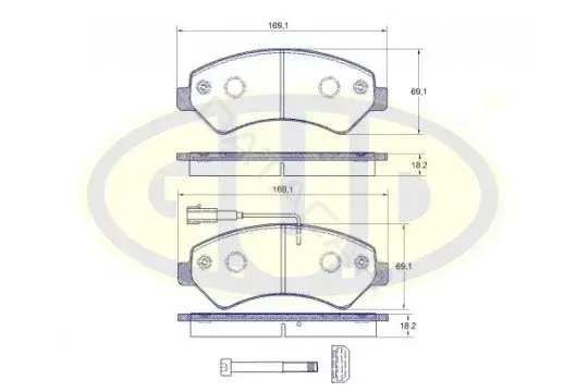 Тормозные колодки GUD GBP127501