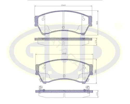Тормозные колодки GUD GBP119602