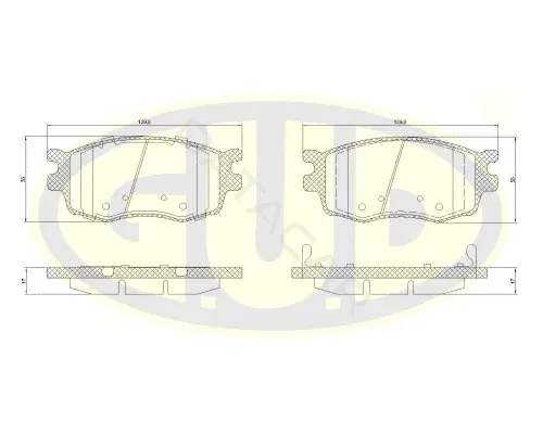 Тормозные колодки GUD GBP120802