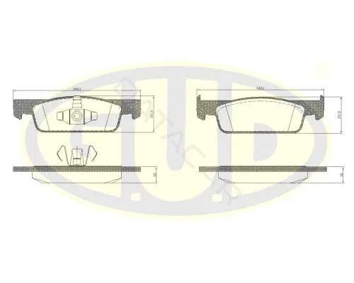 Тормозные колодки GUD GBP880127
