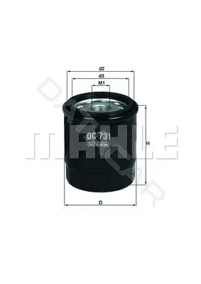 Масляный фильтр KNECHT/MAHLE OC731