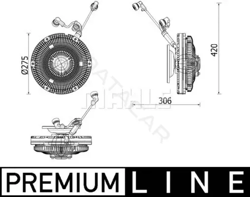 Вискомуфта вентилятора KNECHT/MAHLE CFC259000P