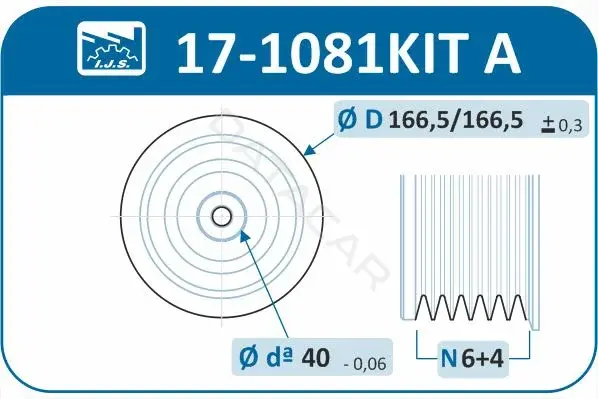 Шкив коленвала IJS GROUP 17-1081KITA